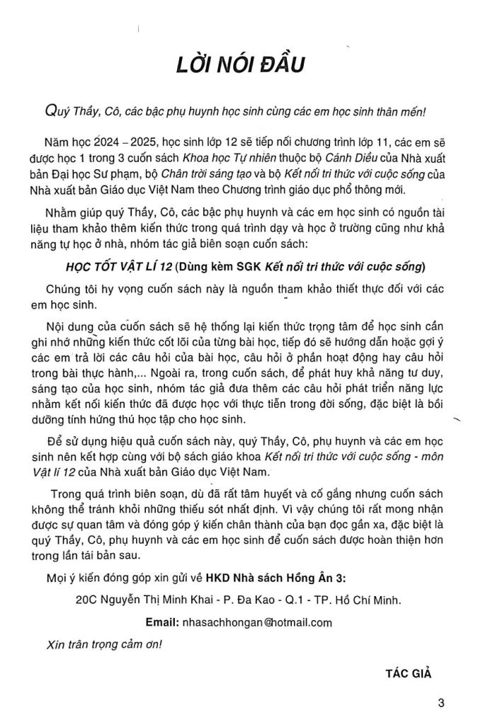 HỌC TỐT VẬT LÍ LỚP 12 (Dùng kèm SGK Kết nối tri thức với cuộc sống)